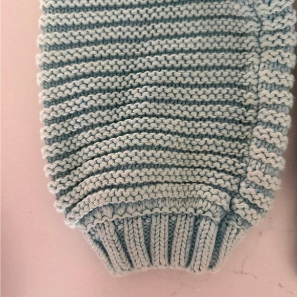 Free People Light Blue Women's Cowl 100% Cotton Sweater - Picture 6 of 7